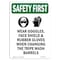 Signmission OSHA, Wear Goggles Face, 14in X 10in Rigid Plastic, 10" W, 14" H, Portrait, OS-SF-P-1014-V-11401 OS-SF-P-1014-V-11401 - alternate 1
